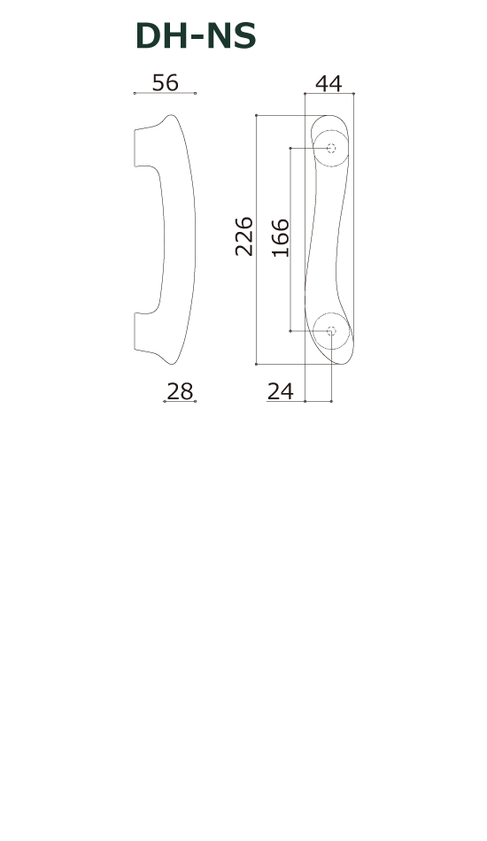 木製ドアハンドル DH-NS