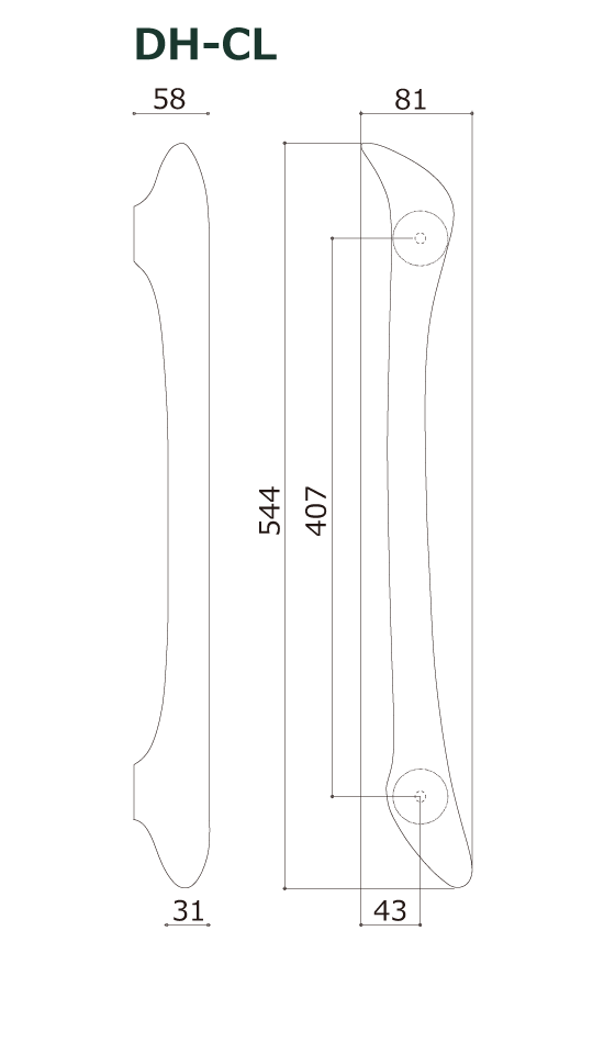 木製ドアハンドル DH-CL