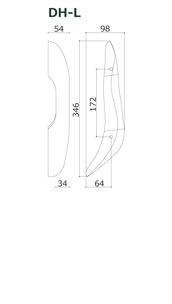 木製ドアハンドル DH-L