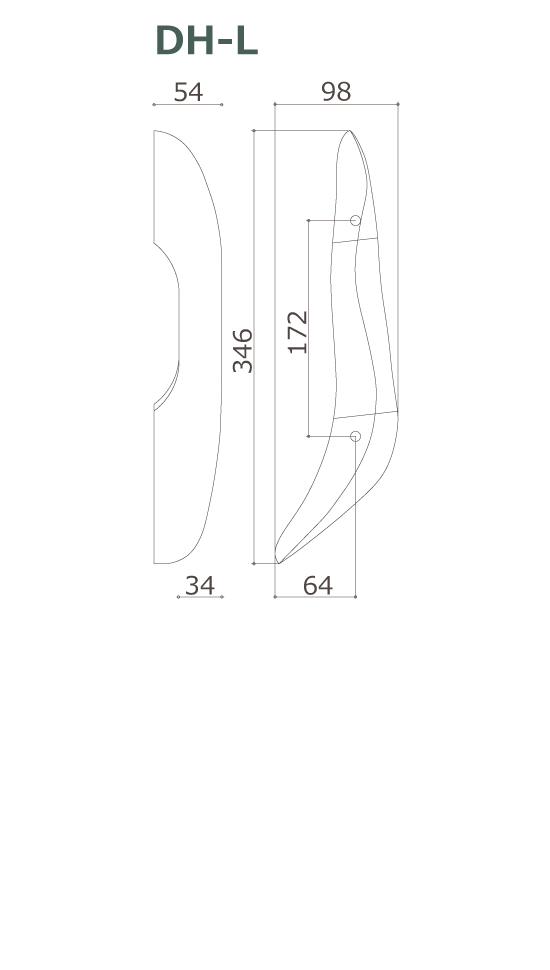 木製ドアハンドル DH-L