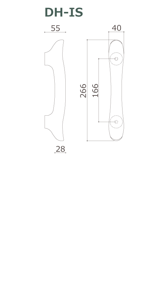 木製ドアハンドル DH-IS