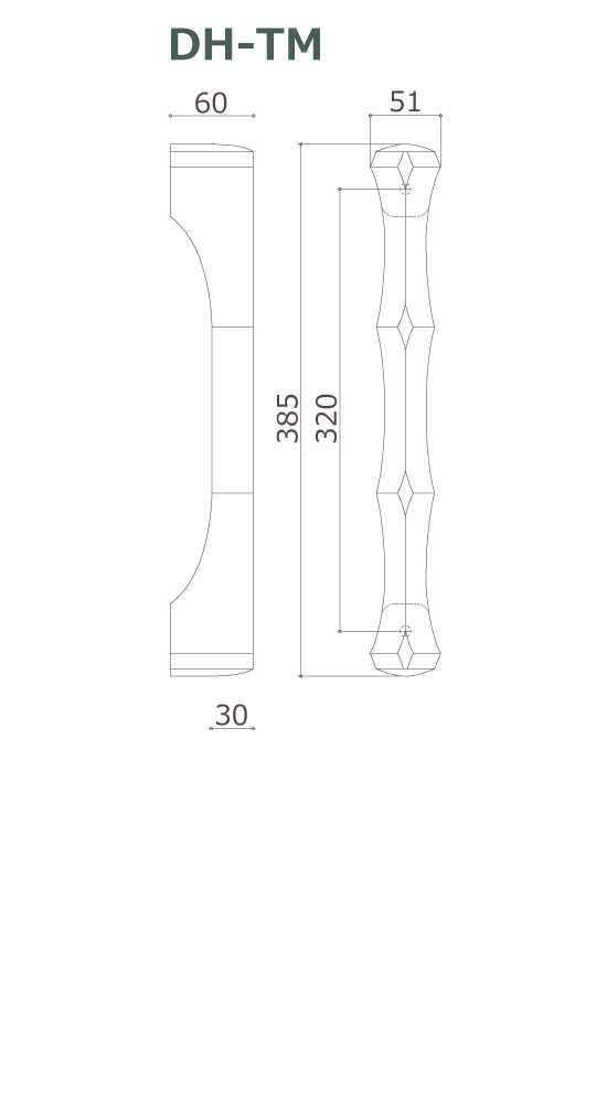 木製ドアハンドル DH-TM