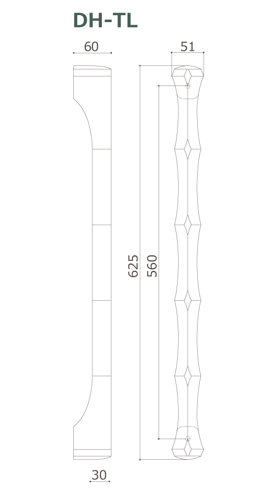 木製ドアハンドル DH-TL