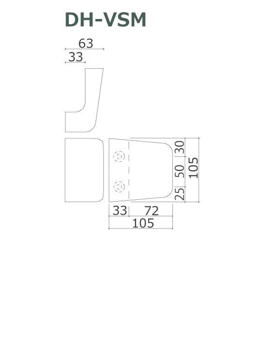 木製ドアハンドル DH-VSM