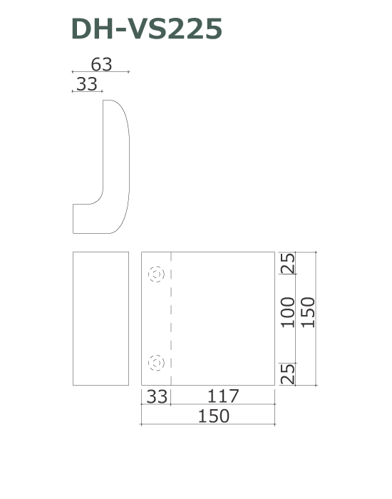 木製ドアハンドル DH-VS225