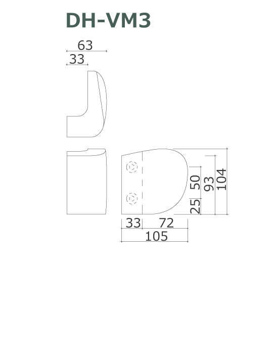 木製ドアハンドル DH-VM3