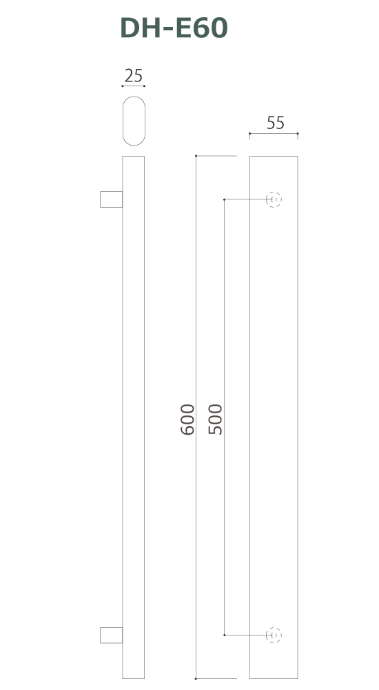 木製ドアハンドル DH-E60