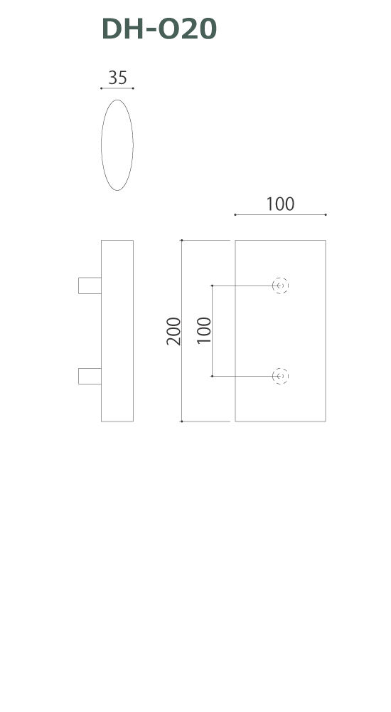 木製ドアハンドル DH-O20